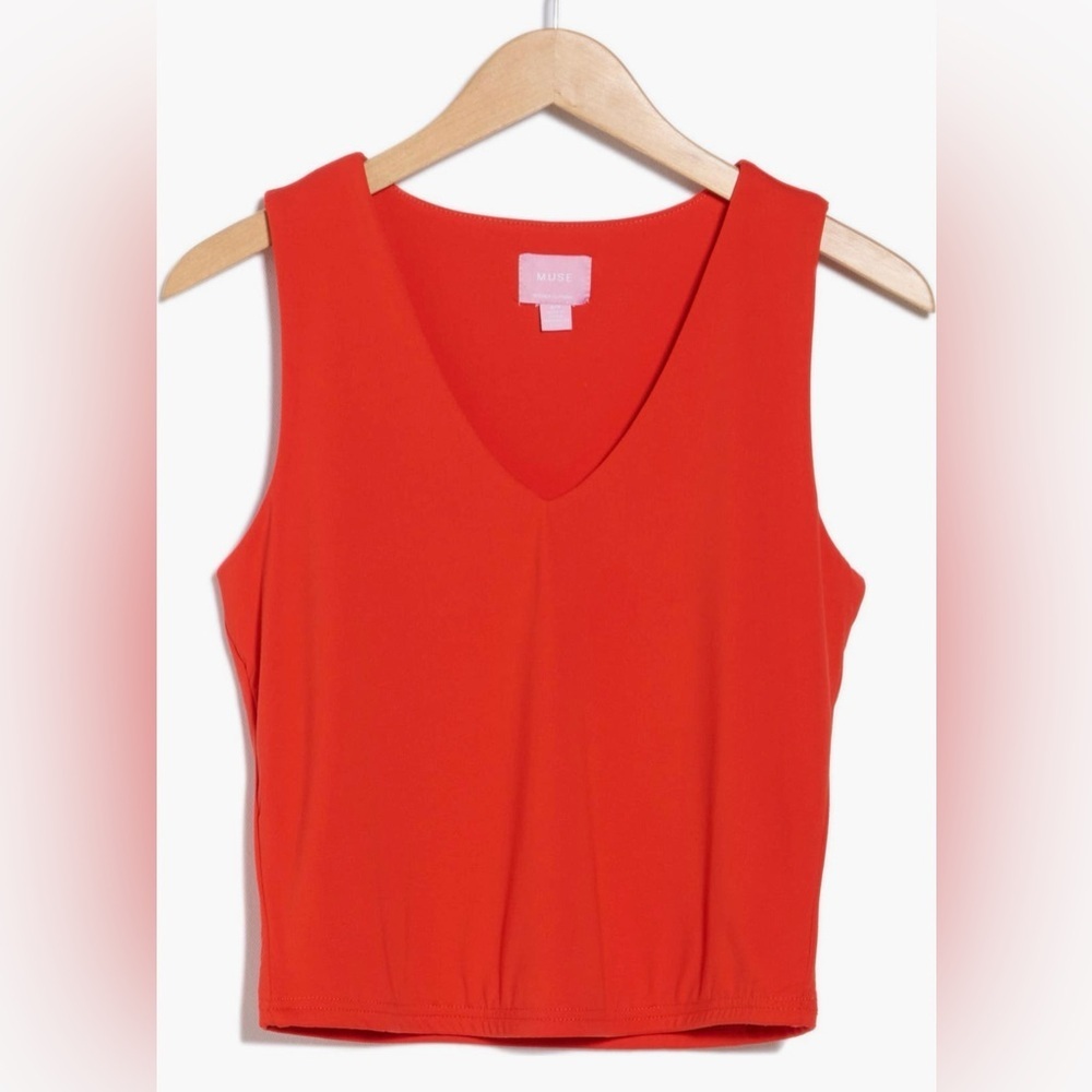 Muse Women's Vibrant Red Tank Top Size Extra Small